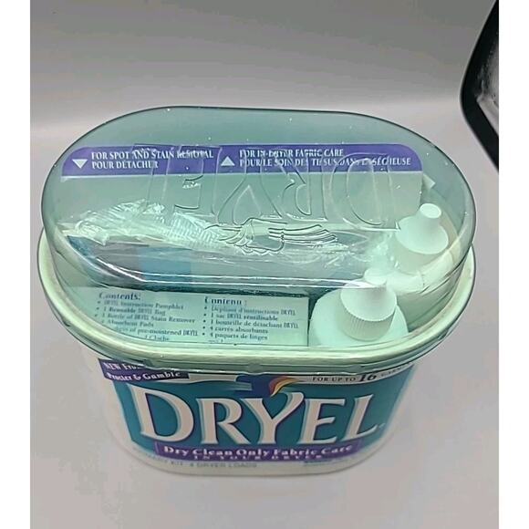 NEW Sealed Vintage 1997 Dryel Primary Kit Dry Clean At Home 4 Loads 16 Garments - Picture 2 of 4